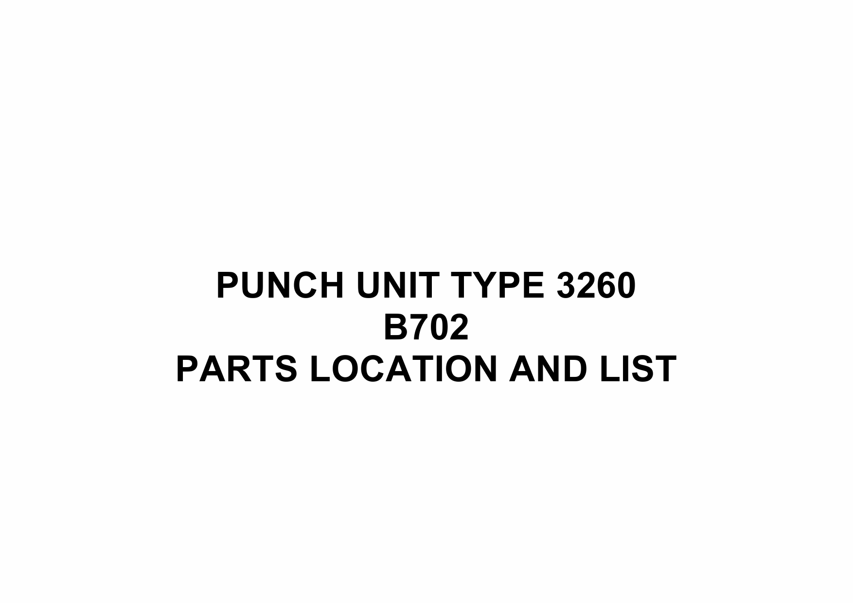 RICOH Options B702 PUNCH-UNIT-TYPE-3260 Parts Catalog PDF download-1